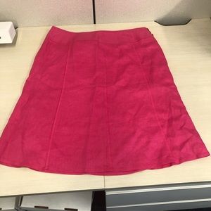 Hot Pink Linen Skirt